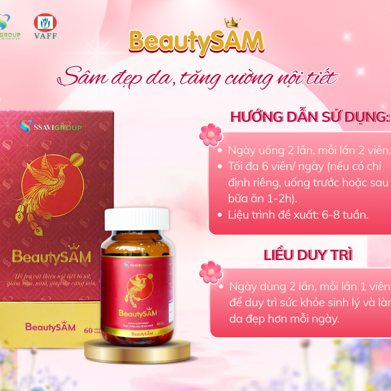 BEAUTYSAM – SÂM ĐẸP DA, TĂNG CƯỜNG NỘI TIẾT TỐ