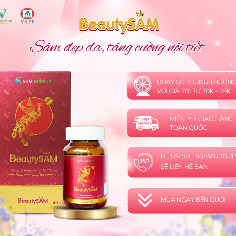 BEAUTYSAM – SÂM ĐẸP DA, TĂNG CƯỜNG NỘI TIẾT TỐ