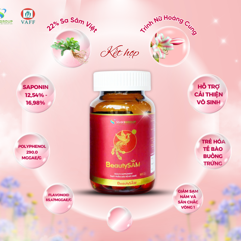 BEAUTYSAM – SÂM ĐẸP DA, TĂNG CƯỜNG NỘI TIẾT TỐ
