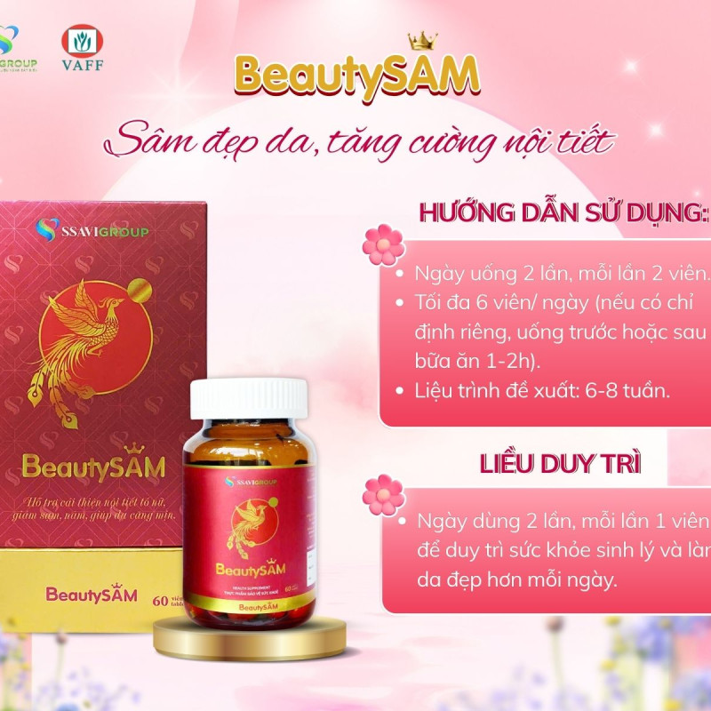 BEAUTYSAM – Sâm đẹp da, tăng cường nội tiết tố - Tập Đoàn Ssavigroup