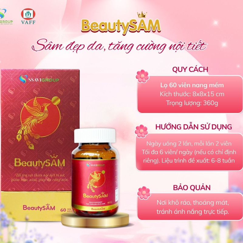 BEAUTYSAM – Sâm đẹp da, tăng cường nội tiết tố - Tập Đoàn Ssavigroup