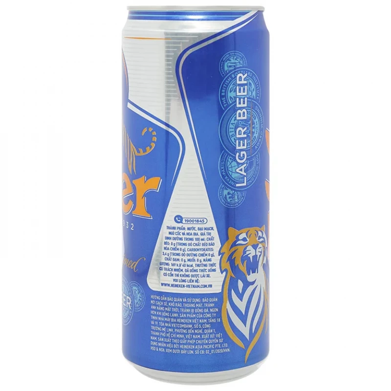 Thùng 24 lon bia Tiger lon cao 330ml