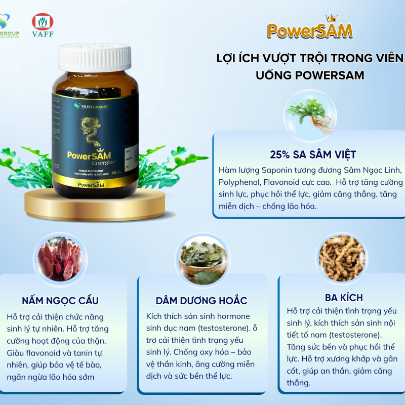 POWERSAM - SÂM SINH LỰC MEN