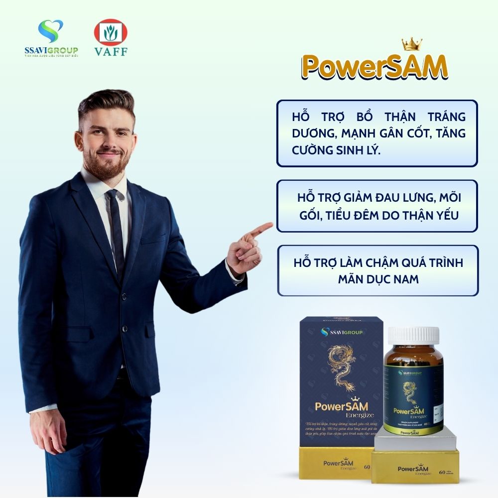 POWERSAM - GIẢI PHÁP GIẢM ĐAU LƯNG MỎI GỐI MẠNH GÂN CỐT